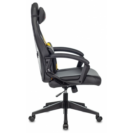 Кресло компьютерное Бюрократ Zombie Driver черный/желтый - фото 3