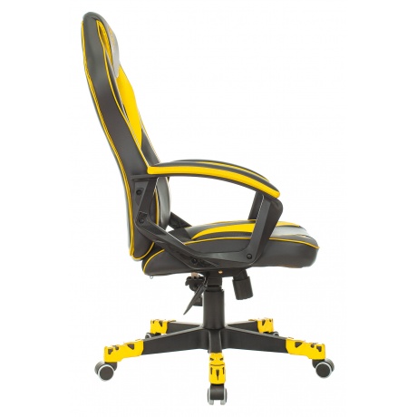 Кресло компьютерное Бюрократ Zombie Game 16 черный/желтый - фото 4