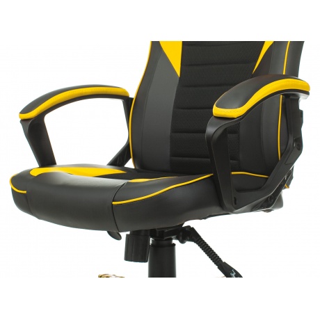 Кресло компьютерное Бюрократ Zombie Game 16 черный/желтый - фото 7