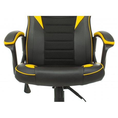 Кресло компьютерное Бюрократ Zombie Game 16 черный/желтый - фото 8