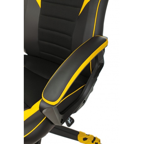 Кресло компьютерное Бюрократ Zombie Game 16 черный/желтый - фото 9