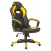 Кресло компьютерное Бюрократ Zombie Game 16 черный/желтый