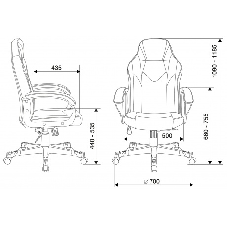 Кресло компьютерное Бюрократ Zombie Game 16 черный/желтый - фото 13