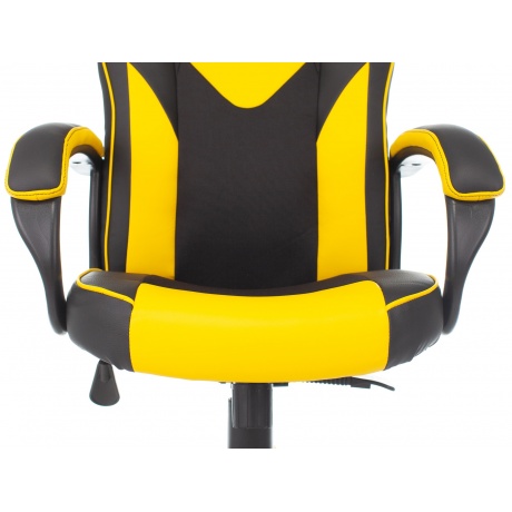Кресло компьютерное Бюрократ Zombie Game 16 черный/желтый - фото 5