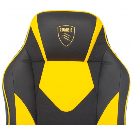 Кресло компьютерное Бюрократ Zombie Game 16 черный/желтый - фото 6