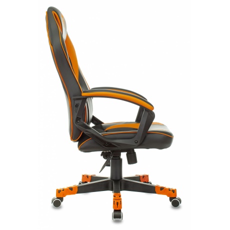 Кресло компьютерное Бюрократ Zombie Game 16 черный/оранжевый - фото 3