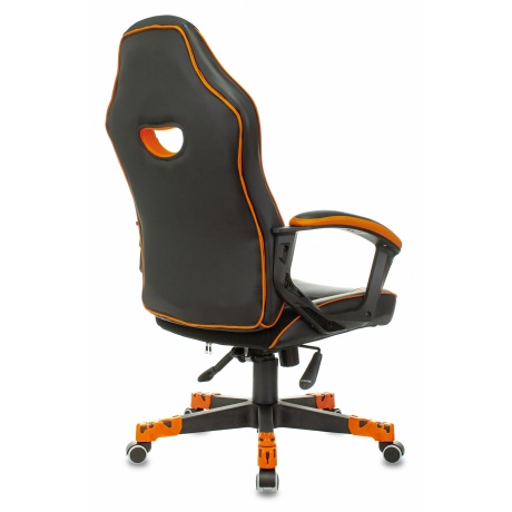Кресло компьютерное Бюрократ Zombie Game 16 черный/оранжевый - фото 4