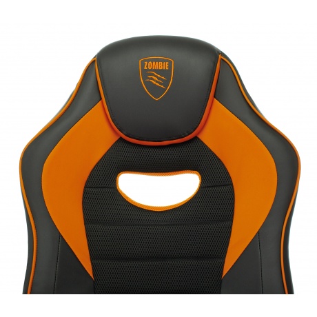 Кресло компьютерное Бюрократ Zombie Game 16 черный/оранжевый - фото 5