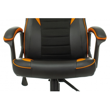 Кресло компьютерное Бюрократ Zombie Game 16 черный/оранжевый - фото 6