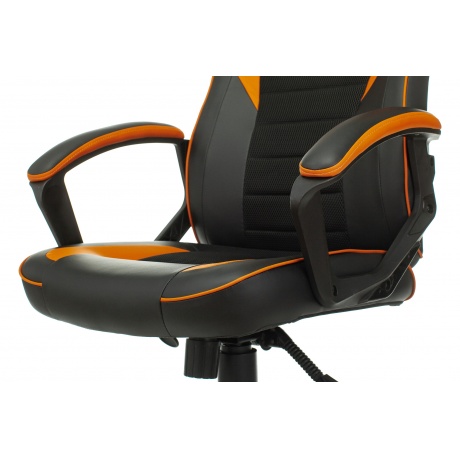 Кресло компьютерное Бюрократ Zombie Game 16 черный/оранжевый - фото 7