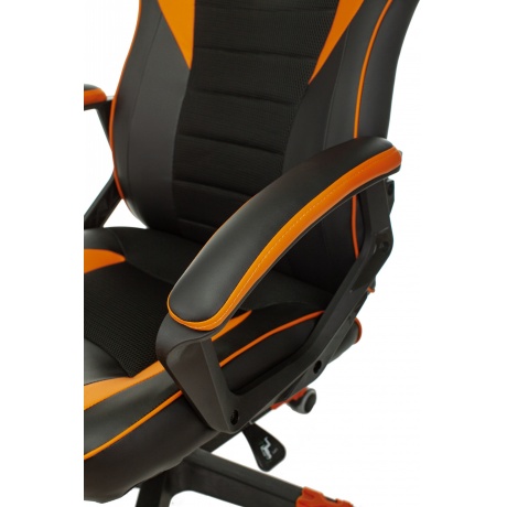 Кресло компьютерное Бюрократ Zombie Game 16 черный/оранжевый - фото 9