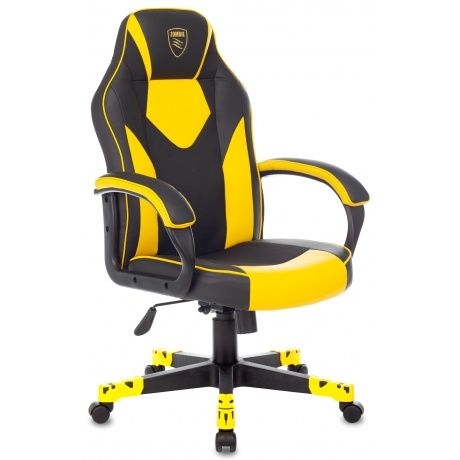 Кресло компьютерное Бюрократ Zombie Game 17 черный/желтый - фото 1