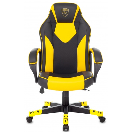 Кресло компьютерное Бюрократ Zombie Game 17 черный/желтый - фото 2