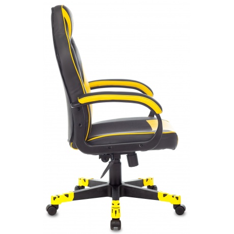 Кресло компьютерное Бюрократ Zombie Game 17 черный/желтый - фото 3