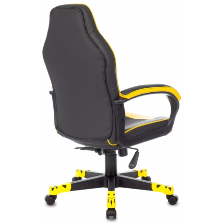 Кресло компьютерное Бюрократ Zombie Game 17 черный/желтый - фото 4