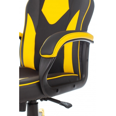 Кресло компьютерное Бюрократ Zombie Game 17 черный/желтый - фото 7