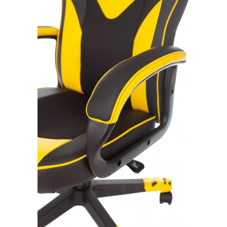Кресло компьютерное Бюрократ Zombie Game 17 черный/желтый - фото 8