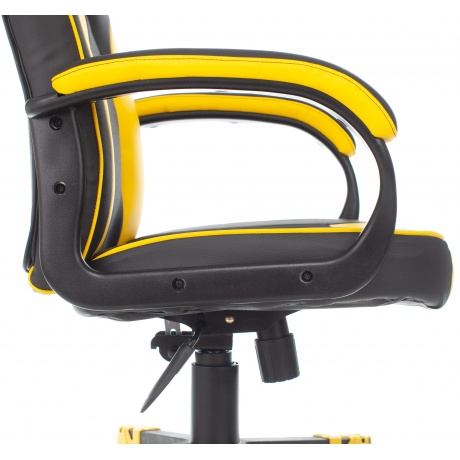 Кресло компьютерное Бюрократ Zombie Game 17 черный/желтый - фото 10