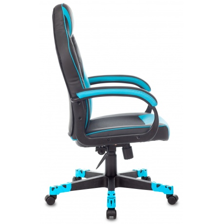 Кресло компьютерное Бюрократ Zombie Game 17 черный/синий - фото 3