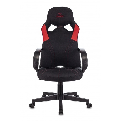 Кресло компьютерное Бюрократ Zombie Runner черный/красный - фото 2