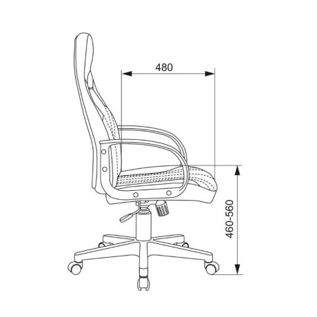 Кресло компьютерное Бюрократ Zombie Runner черный/красный - фото 6