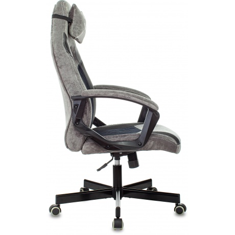 Кресло компьютерное Бюрократ Zombie Viking 6 Knight Fabric серый/черный - фото 3