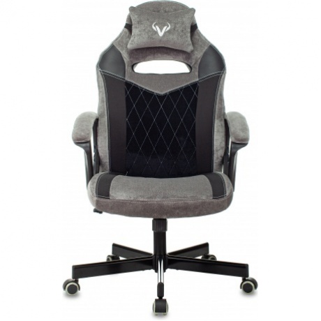 Кресло компьютерное Бюрократ Zombie Viking 6 Knight Fabric серый/черный - фото 2
