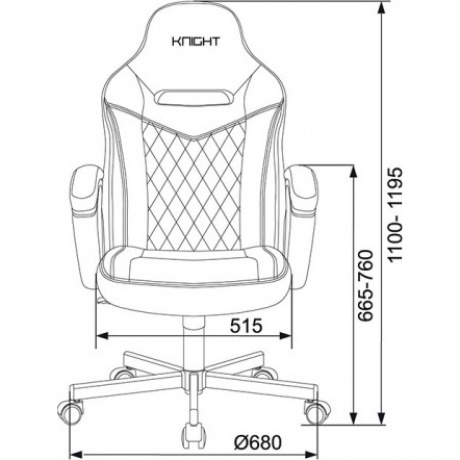 Кресло компьютерное Бюрократ Zombie Viking 6 Knight Fabric серый/черный - фото 7