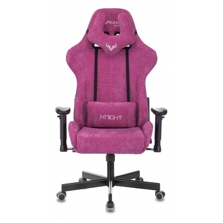 Кресло компьютерное Бюрократ Zombie Viking Knight Fabric малиновый - фото 2