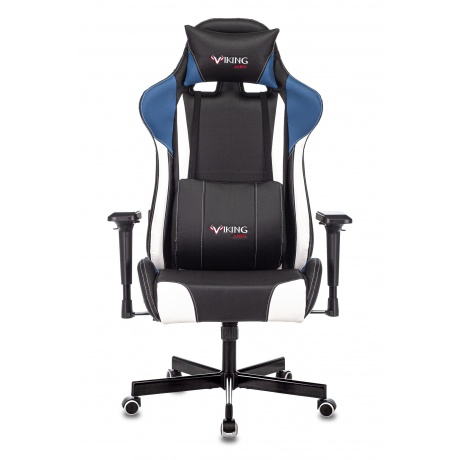 Кресло компьютерное Бюрократ Zombie Viking Tank черный/синий/белый - фото 2