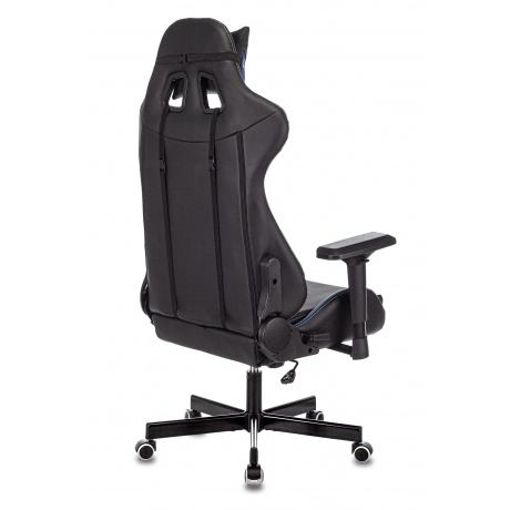 Кресло компьютерное Бюрократ Zombie Viking Tank черный/синий/белый - фото 4