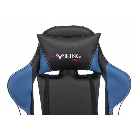 Кресло компьютерное Бюрократ Zombie Viking Tank черный/синий/белый - фото 7