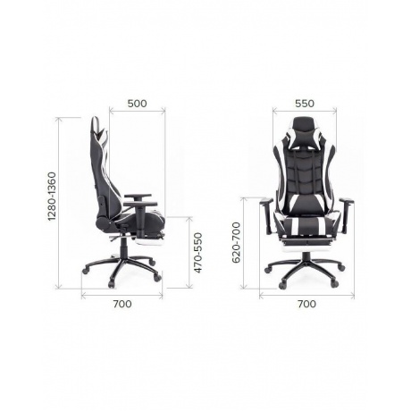 Компьютерное кресло Everprof Lotus S1 чёрно-белое - фото 10