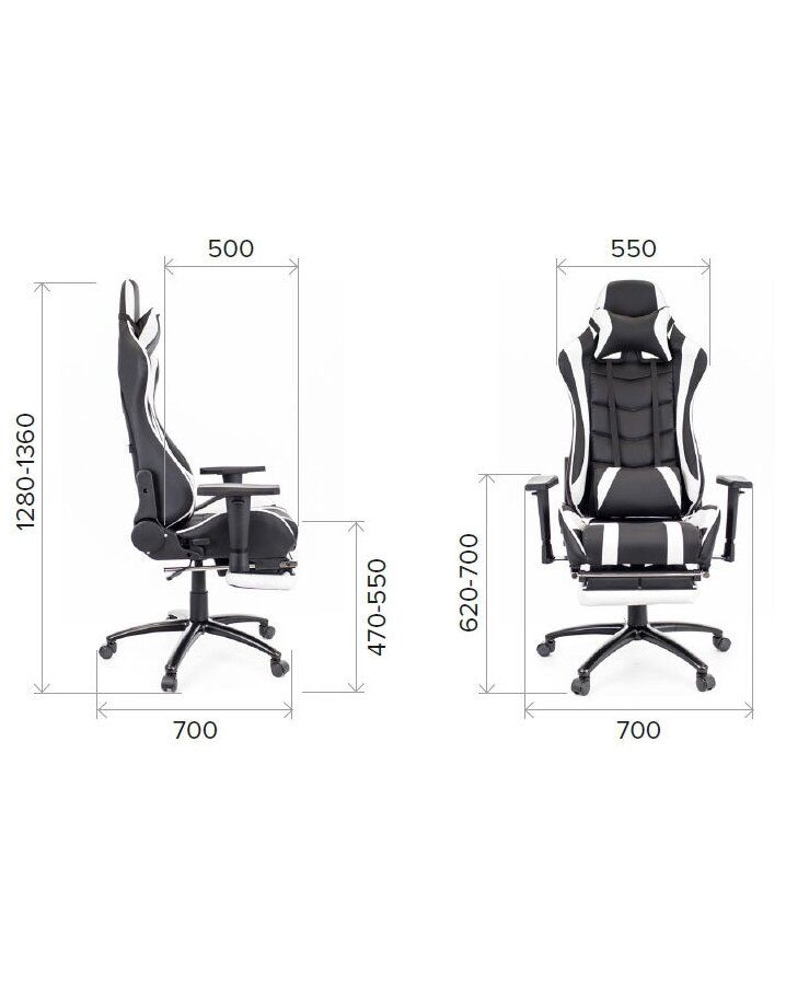 Компьютерное кресло Everprof Lotus S1 чёрно-белое - фото 10