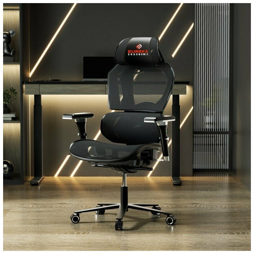 Эргономичное компьютерное кресло (для геймеров) Eureka TYPHON, Red ERK-GC05-R - фото 10