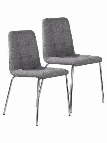 532767, Стулья КОМПЛЕКТ 2 шт. BRABIX "Twins CF-011", хром каркас...