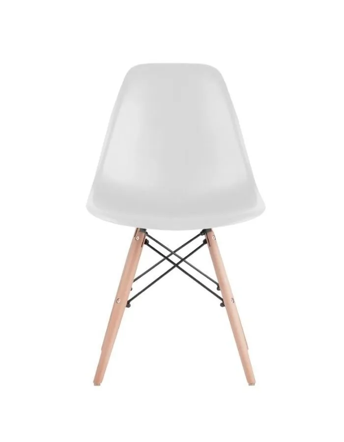 532630, Стулья BRABIX "Eames CF-010", КОМПЛЕКТ 4 шт., пластик белый, опоры дерево/металл, 532630, 2033A - фото 5