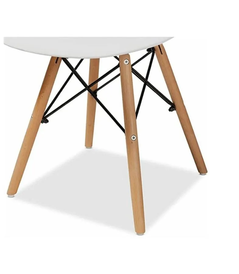 532630, Стулья BRABIX "Eames CF-010", КОМПЛЕКТ 4 шт., пластик белый, опоры дерево/металл, 532630, 2033A - фото 8