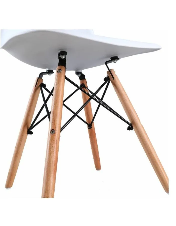 532630, Стулья BRABIX "Eames CF-010", КОМПЛЕКТ 4 шт., пластик белый, опоры дерево/металл, 532630, 2033A - фото 9
