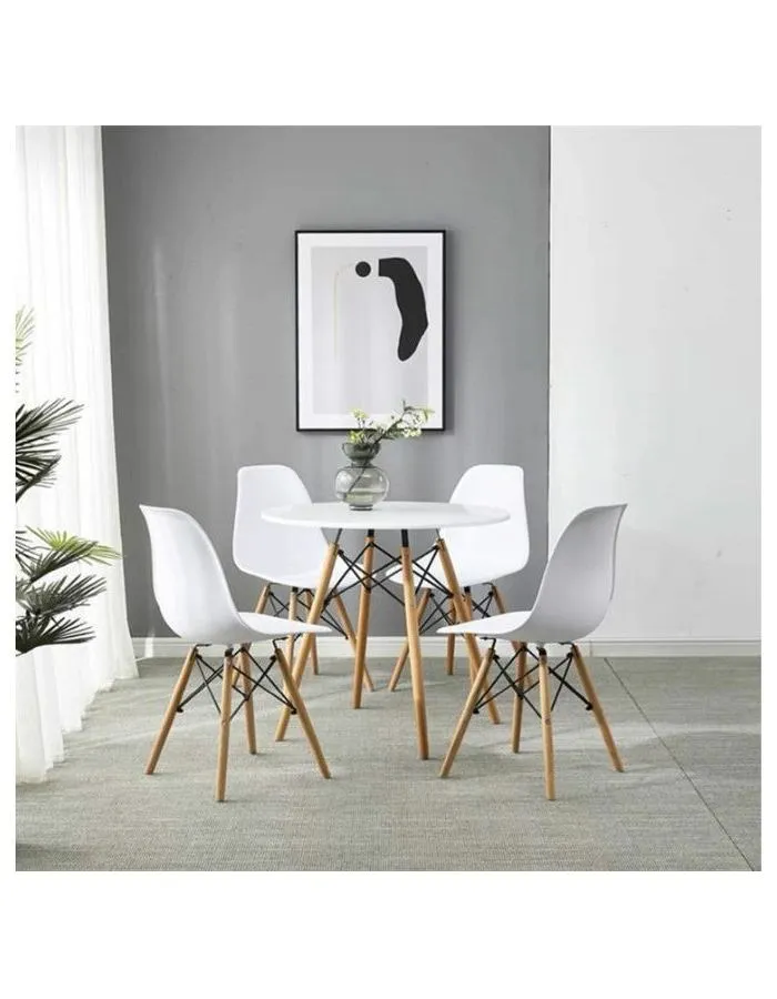 532630, Стулья BRABIX "Eames CF-010", КОМПЛЕКТ 4 шт., пластик белый, опоры дерево/металл, 532630, 2033A - фото 10
