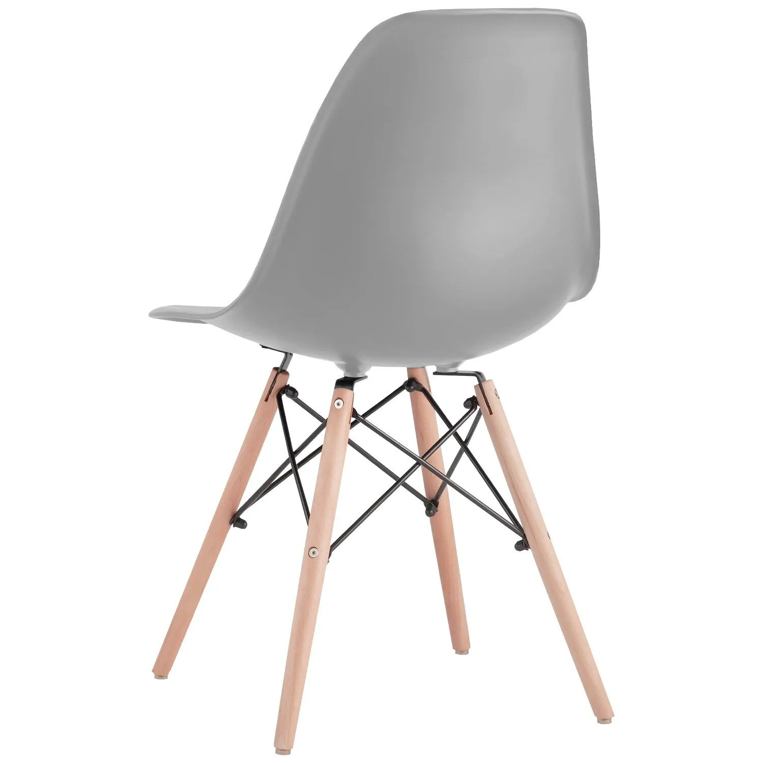 532632, Стулья BRABIX "Eames CF-010", КОМПЛЕКТ 4 шт., пластик серый, опоры дерево/металл, 532632, 2033A - фото 5