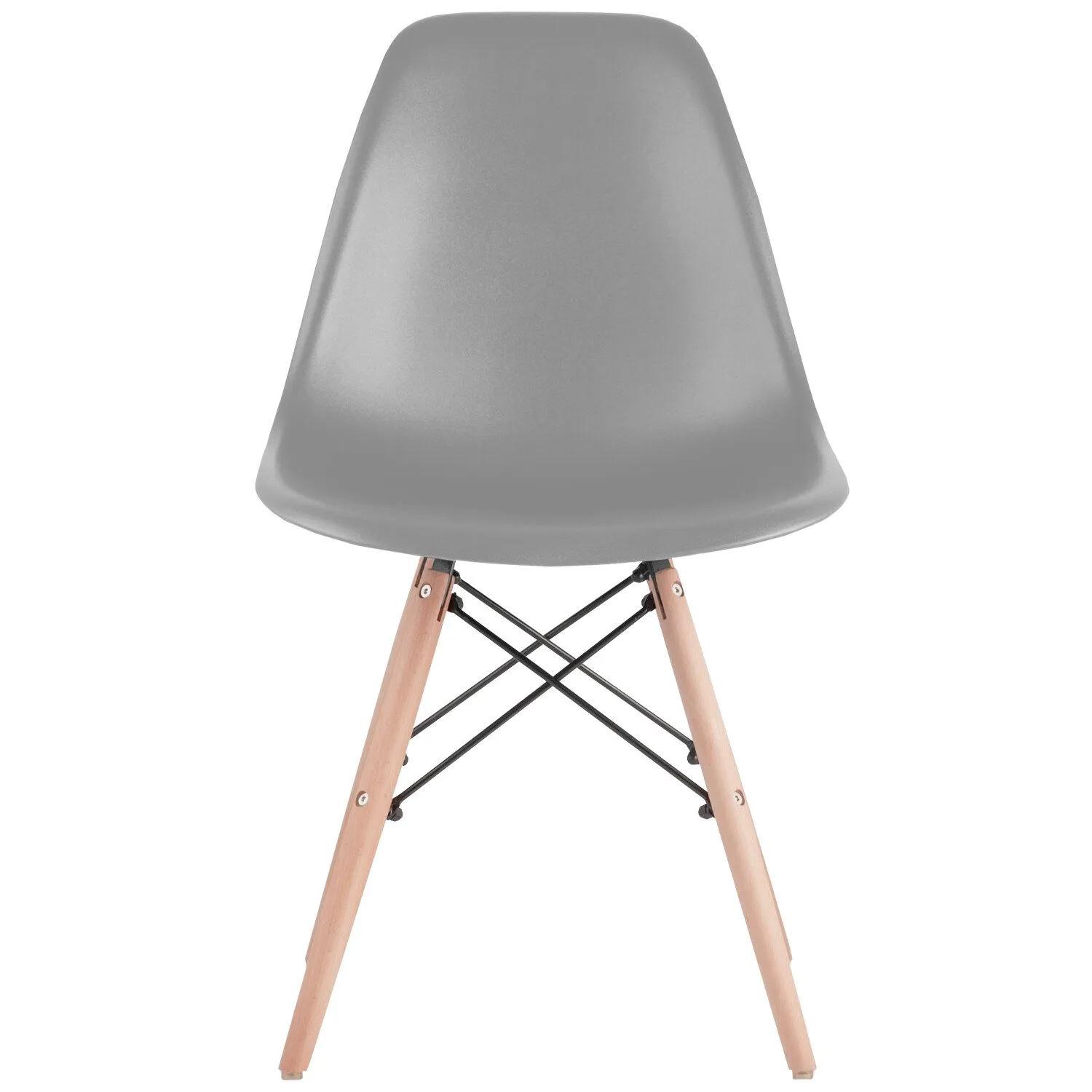 532632, Стулья BRABIX "Eames CF-010", КОМПЛЕКТ 4 шт., пластик серый, опоры дерево/металл, 532632, 2033A - фото 6
