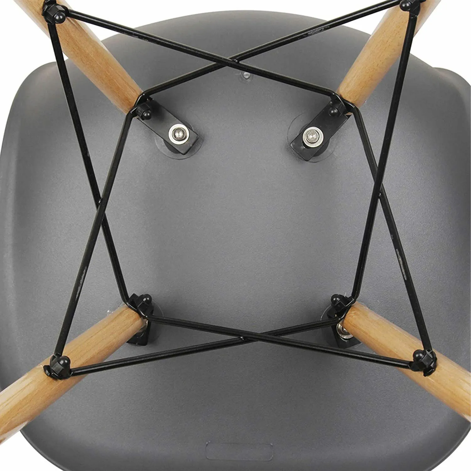 532632, Стулья BRABIX "Eames CF-010", КОМПЛЕКТ 4 шт., пластик серый, опоры дерево/металл, 532632, 2033A - фото 9