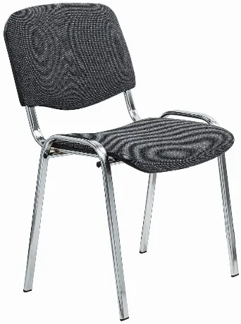 532566, Стул STAFF "Iso Lite CF-008", хром, ткань серая (С-71), ...