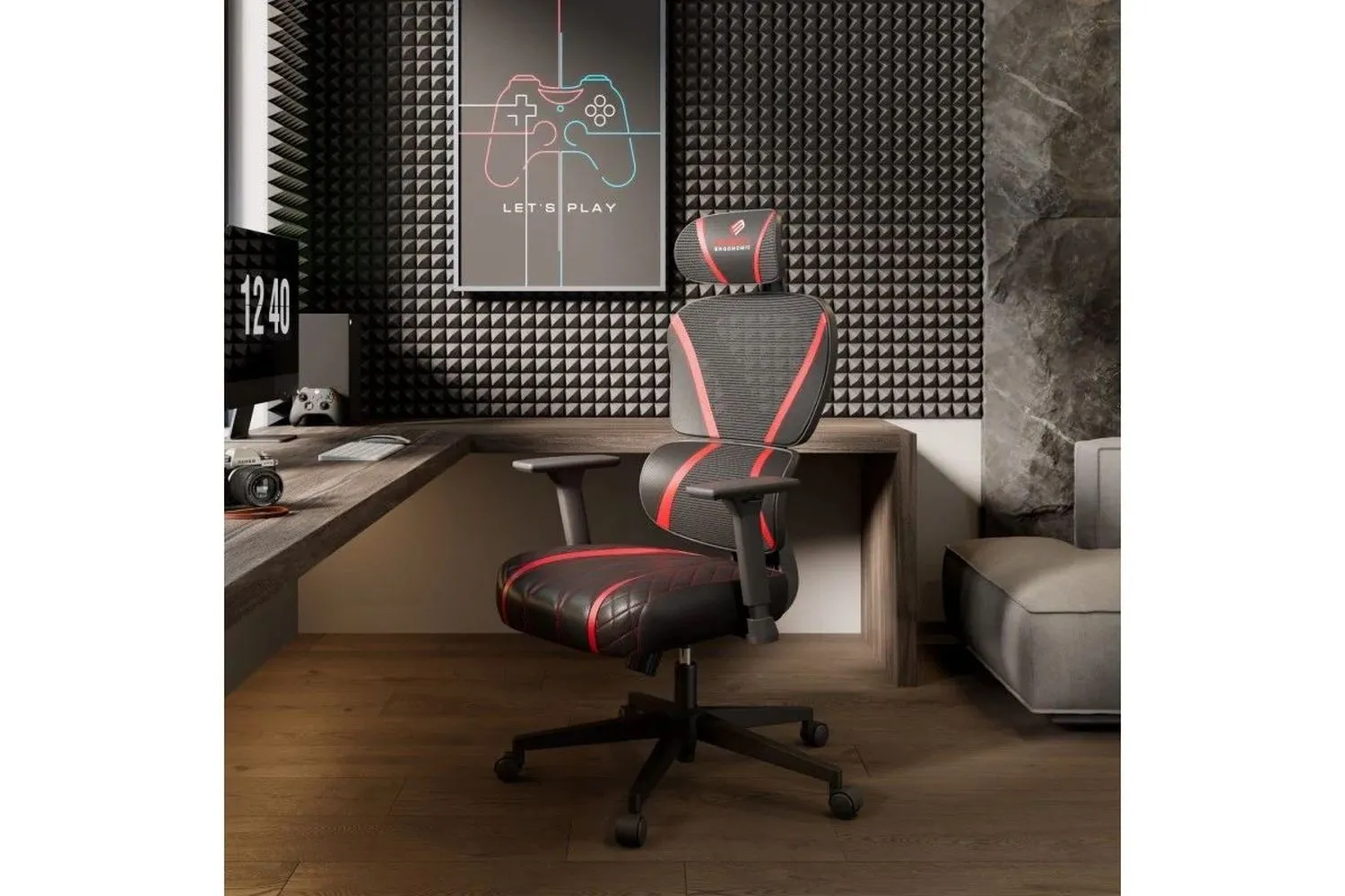 Компьютерное кресло Eureka Norn, красный (ERK-GC06-R) - фото 11