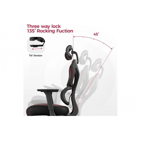 Компьютерное кресло Eureka Norn, красный (ERK-GC06-R) - фото 7