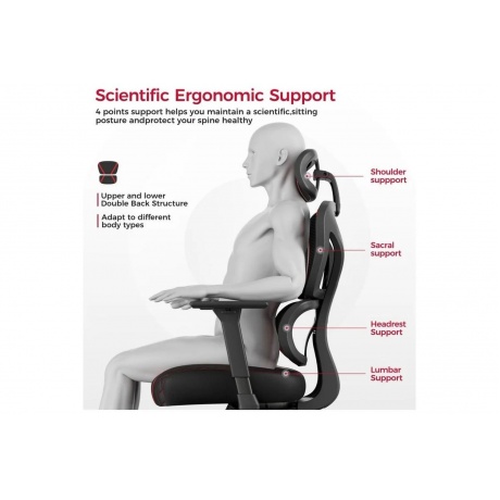 Компьютерное кресло Eureka Norn, красный (ERK-GC06-R) - фото 8