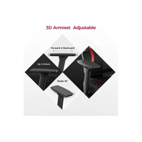 Компьютерное кресло Eureka Norn, красный (ERK-GC06-R) - фото 9