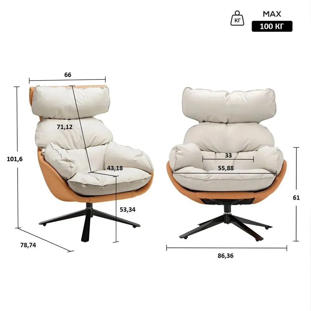 Лаундж-кресло Eureka LS03 Todd, серый (ERK-LS03-GY) - фото 5