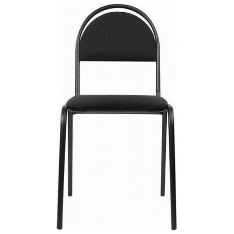 Стул для посетителей РС00М, черный каркас, кожзам черный - фото 1